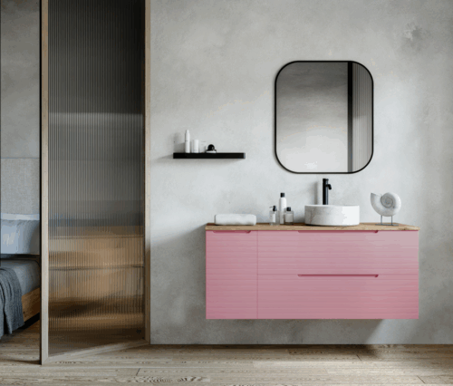 alt="Meuble salle de bain Cuba suspendu 3 tiroirs"
