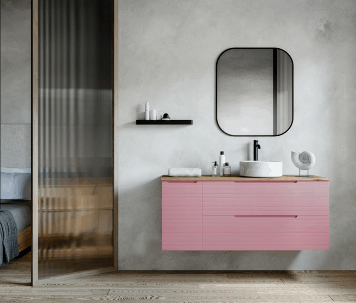 alt="Meuble salle de bain Cuba suspendu 3 tiroirs"