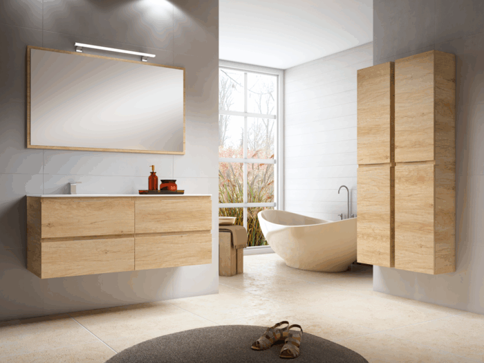 Lerac Diffusion Fabricant Meuble Salle De Bain Kuta Suspendu 4 Tiroirs