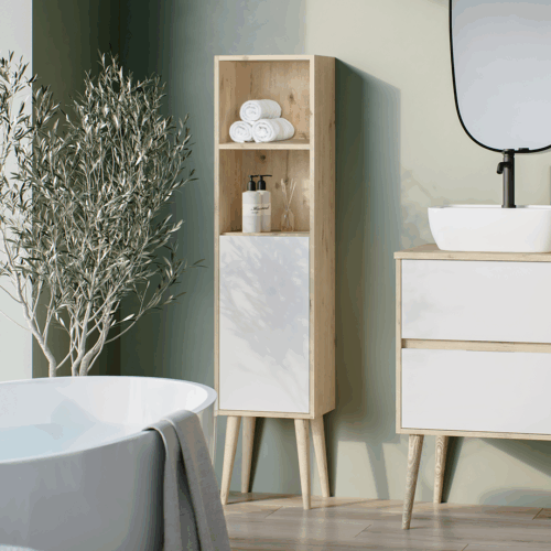 Lerac Diffusion Distributeur Meuble Salle De Bain Lima Colonnes 2 Portes