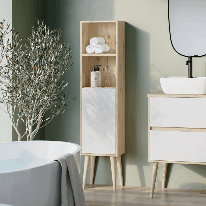 Lerac Diffusion Distributeur Meuble Salle De Bain Lima Colonnes 2 Portes