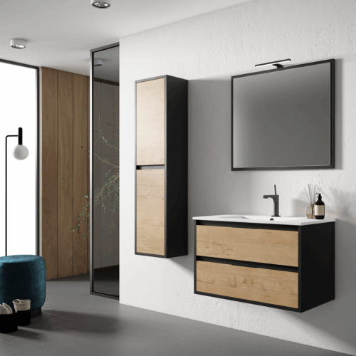 Lerac Diffusion Fabricant Meuble Salle De Bain Over Black Suspendu 2 Tiroirs