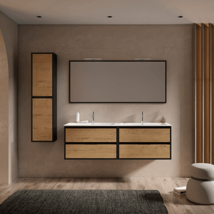 Lerac Diffusion Fabricant Meuble Salle De Bain Over Black Suspendu 4 Tiroirs