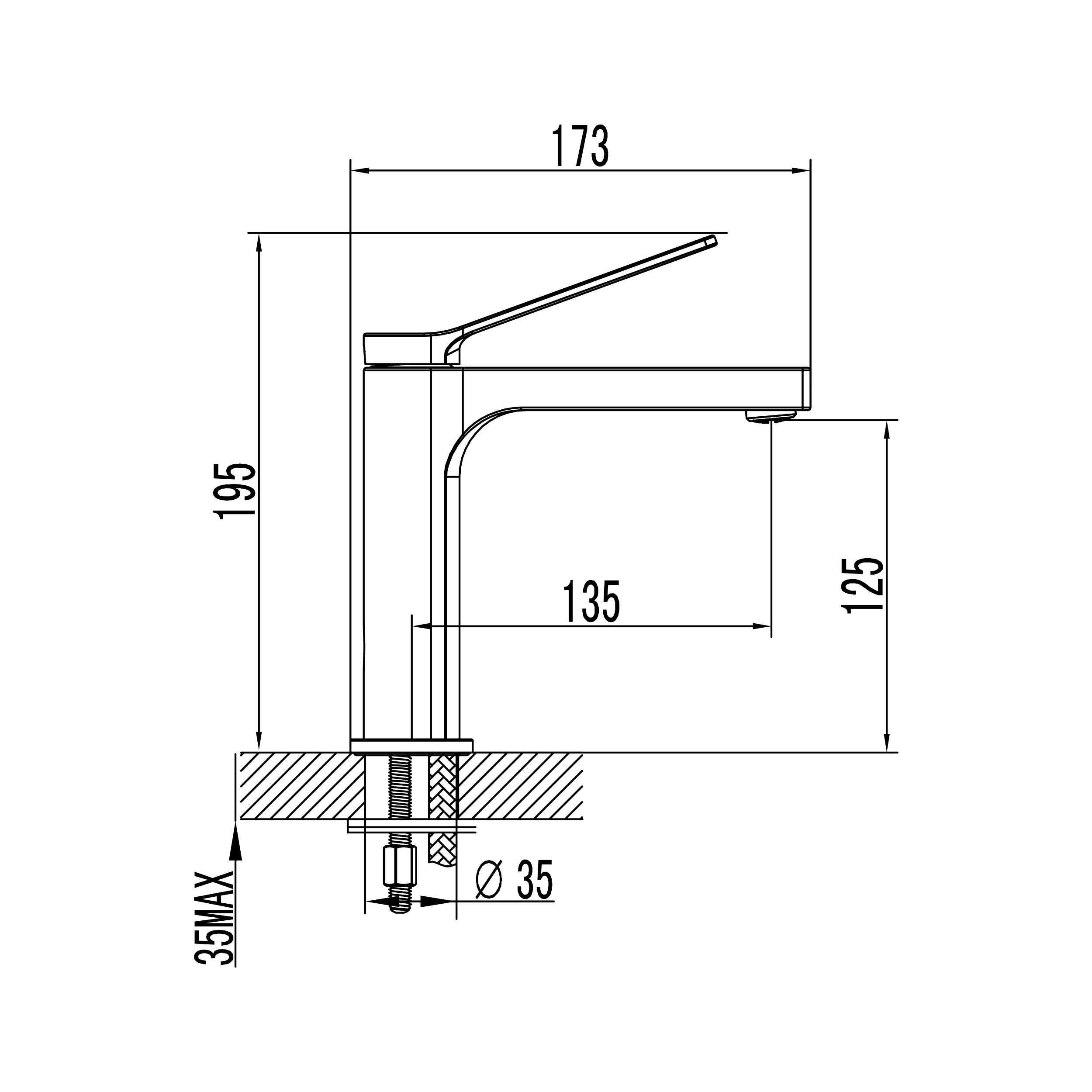 TARSIO MITIGEUR LAVABO FICHE TECHNIQUE